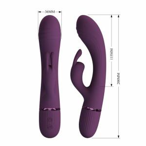 PRETTY LOVE - ROCCO RECHARGEABLE RABBIT VIBRATOR 10 FUNCTIONS PURPLE
