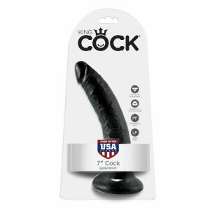 KING COCK - DILDO BLACK 17.8 CM