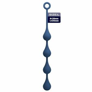MR PLAY - BLUE SILICONE ANAL BEADS SIZE L 42.6 CM