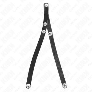 KINK - LEATHER PENIS RING WITH PRESSURE CLOSURE 39 X 1 CM
