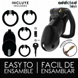 ADDICTED TOYS LOCKED - MINDNIGHT CELL PENIS CAGE SIZE L