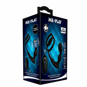 MR PLAY - VIBRATING ANAL PLUG WITH PENIS RING REMOTE CONTROL