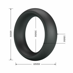 CRAZY BULL - ELIO SILICONE COCK RING BLACK