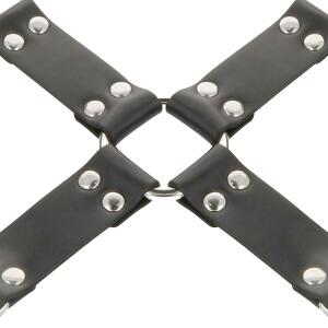 DARKNESS - LEATHER HANDCUFFS FOR FOOT AND HANDS BLACK