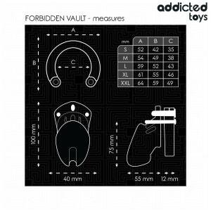 ADDICTED TOYS LOCKED - FORBIDDEN VAULT PENIS CAGE 10 CM
