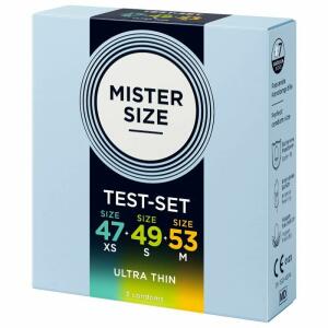 MISTER SIZE - PACK SAMPLE CONDOM SIZE 47-49-53 MM (3 UNITS)