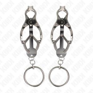 KINK - O-RING JAPANESE CLOVER NIPPLE CLAMPS SILVER