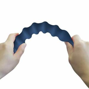 MR PLAY - BLUE SILICONE ANAL BEADS & ANAL PLUG -Ø- 3,4 CM - 28.5 CM
