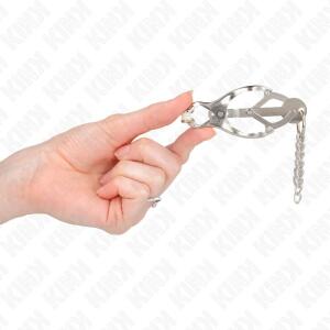 KINK - JAPANESE CLOVER NIPPLE CLAMPS WITH LITTLE CHAINS SILVER