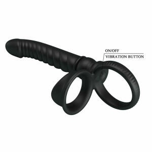 PRETTY LOVE - MERRITT ANAL VIBRATOR WITH RING AND VIBRATION BLACK