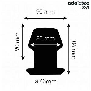 ADDICTED TOYS - EXTREME HOLLOW ANAL PLUG SILICONE SIZE L 10.4 CM