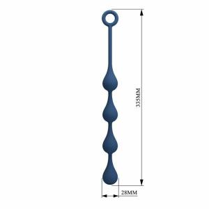MR PLAY - BLUE SILICONE ANAL BEADS SIZE M 33 CM