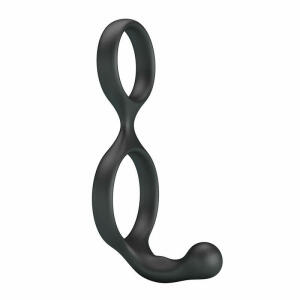 CRAZY BULL - FLORIAN DOUBLE COCK AND BALL RING BLACK