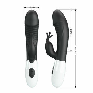PRETTY LOVE - RASMUSSEN 30 FUNCTION RABBIT VIBRATOR BLACK