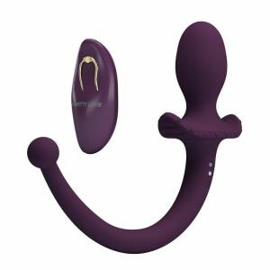 PRETTY LOVE - LIOEA VIBRATING ANAL PLUG WITH TAIL 12 FUNCTIONS PURPLE REMOTE CONTROL