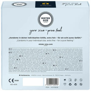 MISTER SIZE - CONDOM SIZE M 53 MM (36 UNITS)