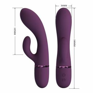 PRETTY LOVE - MARGIE RECHARGEABLE RABBIT VIBRATOR 10 FUNCTIONS PURPLE