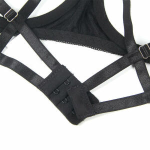 SUBBLIME - 955199 BRA SET WITH ADJUSTABLE BLACK BOW S/M