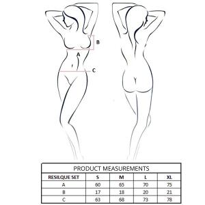 PASSION - RESILQUE BRA + THONG SET WHITE L/XL