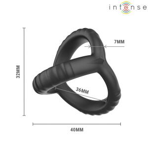 INTENSE - JOHN ADJUSTABLE TRIPLE PENIS RING MODEL 4
