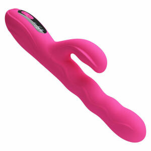 PRETTY LOVE - WINTERS MULTIFUNCTION RABBIT VIBRATOR WITH LED DISPLAY PINK