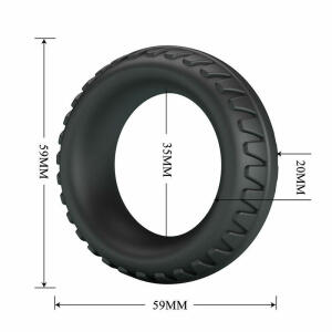 CRAZY BULL - MERRITT TEXTURED SILICONE COCK RING BLACK