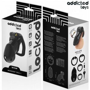 ADDICTED TOYS LOCKED - MINDNIGHT CELL PENIS CAGE SIZE L