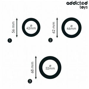 ADDICTED TOYS - SET OF FLAT SILICONE RINGS