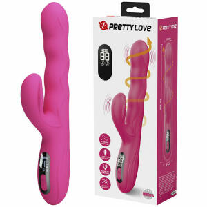 PRETTY LOVE - WINTERS MULTIFUNCTION RABBIT VIBRATOR WITH LED DISPLAY PINK