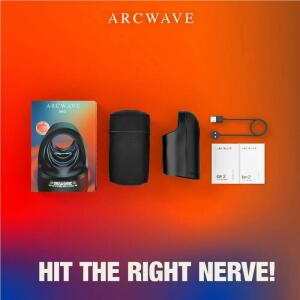 ARCWAVE - ION 2 MALE STROKER WITH PULSATING AIRWAVE STIMULATION BLACK