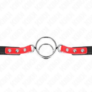 KINK - GAG WITH MULTIPLE O-RINGS 4 / 4.8 CM RED 38 X 56 CM