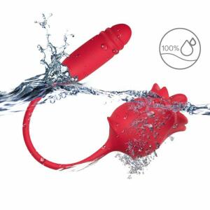 ARMONY - 3-IN-1 PINK, STIMULATOR, SUCTION AND UP&DOWN WITH RED TAIL