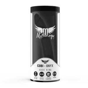 MYTHOLOGY - COBI ONYX ANAL DILDO WITH COCK AND TESTICLE RING 13 SILICONE CM