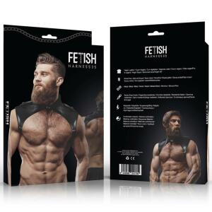 FETISH SUBMISSIVE ATTITUDE - MENS BRIGADE ADJUSTABLE ECO-LEATHER NECK HARNESS