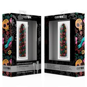 CUSTOM BULLETS - RECHARGEABLE SKULL MAGNETIC BULLET 10 INTENSITIES
