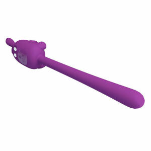 PRETTY LOVE - CUTE BUNNY FLIRTING STICK FLEXIBLE VIBRATOR USB RECHARGEABLE PURPLE