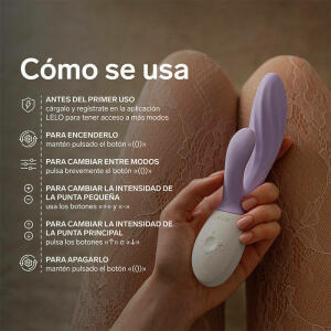 LELO - INA TWIST DOUBLE VIBRATOR RABBIT FOR G-SPOT AND CLITORIS LAVENDER