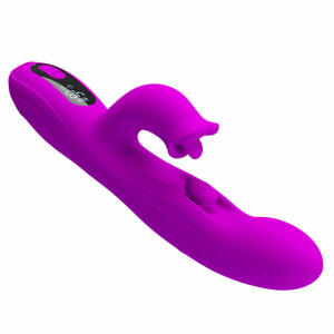 PRETTY LOVE - YALANDA RABBIT OSCILLATING VIBRATOR WITH LED DISPLAY PURPLE