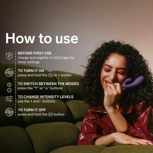 LELO - INA THRUST RABBIT THRUSTING VIBRATOR PURPLE
