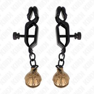 KINK - BELL JAW STYLE NIPPLE CLAMPS BLACK 7 CM