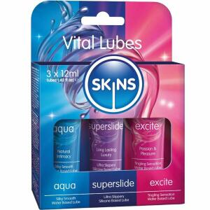 SKINS - VITAL LUBES KIT AQUA, SUPERSLIDE & EXCITE LUBRICANTS 3 x 12 ML