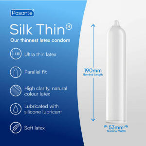 PASANTE - CONDOMS SILK MS FINE 12 UNITS