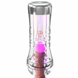 PDX ELITE - VIEWTUBE XXL LED TRANSPARENT STROKER 27.3 CM