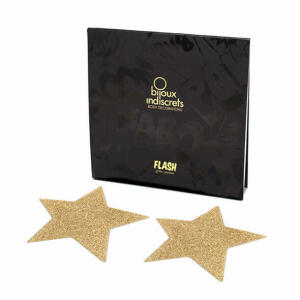 BIJOUX INDISCRETS - FLASH GOLDEN STAR NIPPLE COVERS