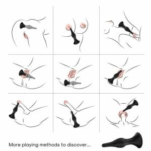 ARMONY - VIBRATOR & ANAL PLUG REMOTE CONTROL BLACK