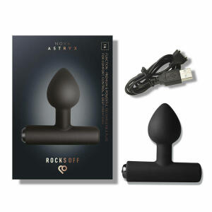 ROCKS-OFF - NOVA ASTRYX RECHARGEABLE PREMIUM & POWERFUL ANAL PLUG 16 FUNCTION BLACK