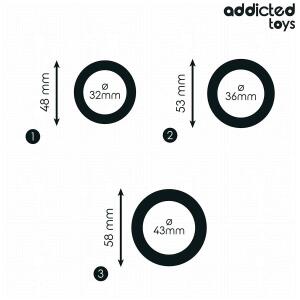 ADDICTED TOYS - SET OF SILICONE RINGS MODEL 1