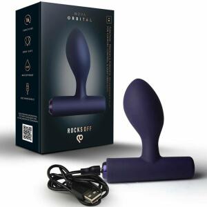 ROCKS-OFF - NOVA ORBITAL RECHARGEABLE PREMIUM & POWERFUL ANAL PLUG 16 FUNCTION BLUE