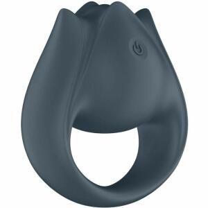 SATISFYER - PERFECT PAIR 2 MULTIVIBRATOR 2 IN 1 PENIS RING AND FINGER STIMULATOR GREY