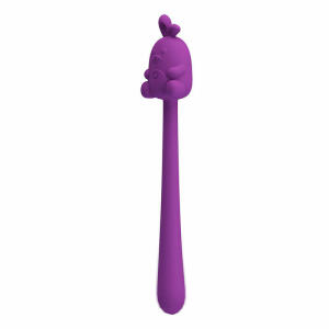 PRETTY LOVE - CUTE BUNNY FLIRTING STICK FLEXIBLE VIBRATOR USB RECHARGEABLE PURPLE